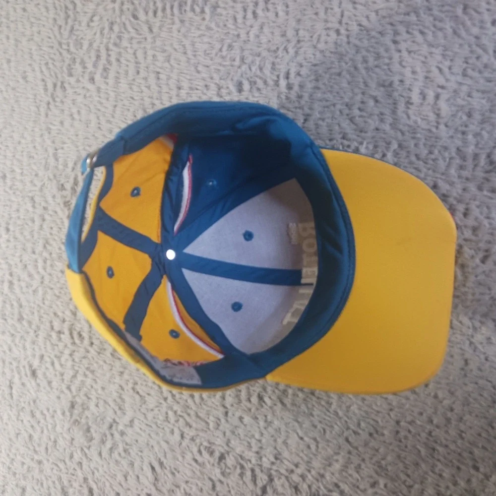 Shell Rotella T RCR Racing Hat Mens OSFM Blue Yellow Retro NASCAR Streetwear Cap